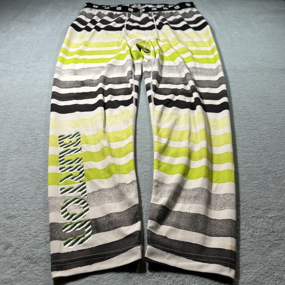 Y2K 2000s Burton Dry ride Base Layer Lining Pants Men Large Snow Ski Retro Strip